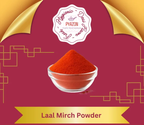 Laal Mirch powder with scattered dry red chilies – Pyazon spices