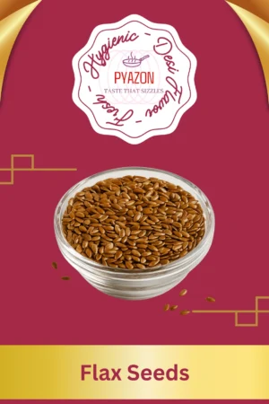 Organic flax seeds in a bowl – high in omega-3, fiber, and protein