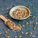 A blend of flax, chia, pumpkin, sunflower, and sesame seeds in a bowl – Pyazon’s healthy mix seeds