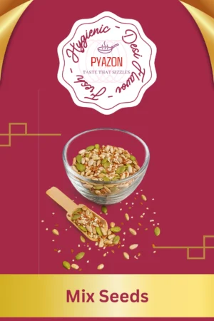A blend of flax, chia, pumpkin, sunflower, and sesame seeds in a bowl – Pyazon’s healthy mix seeds
