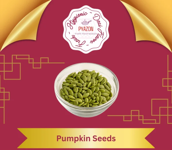 Bowl of fresh premium pumpkin seeds by Pyazon – healthy superfood for snacks and recipes