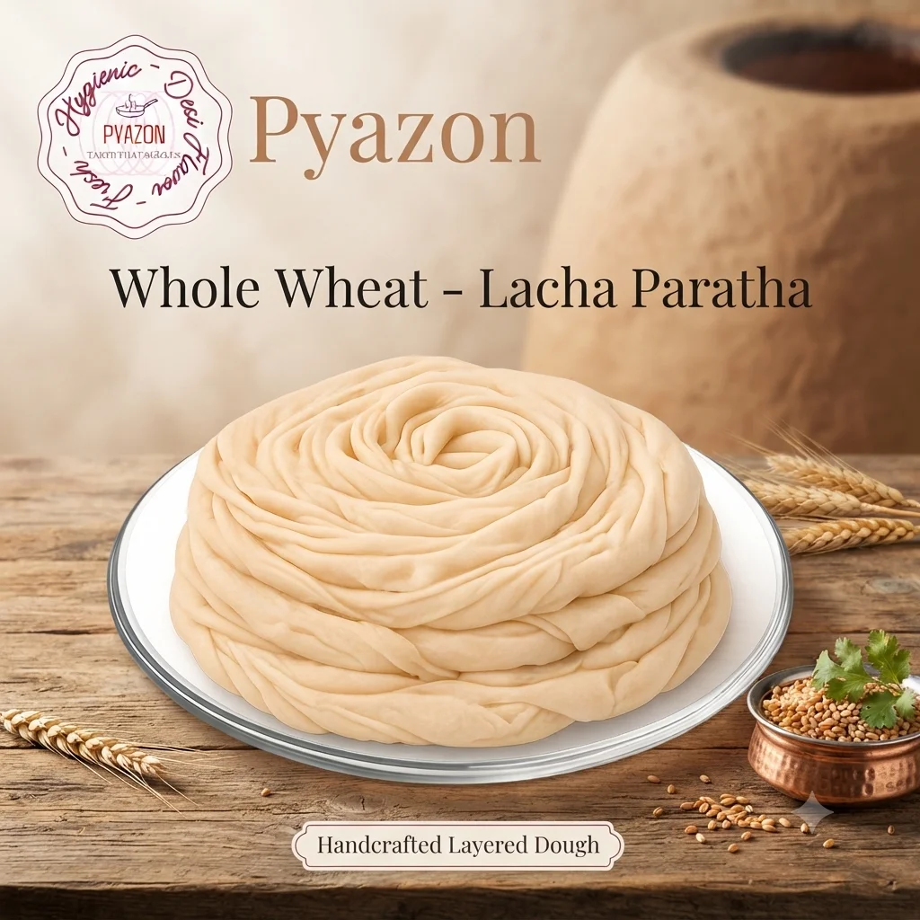 Whole Wheat Lacha Paratha best for Breakfast - 6-12 pcs -
