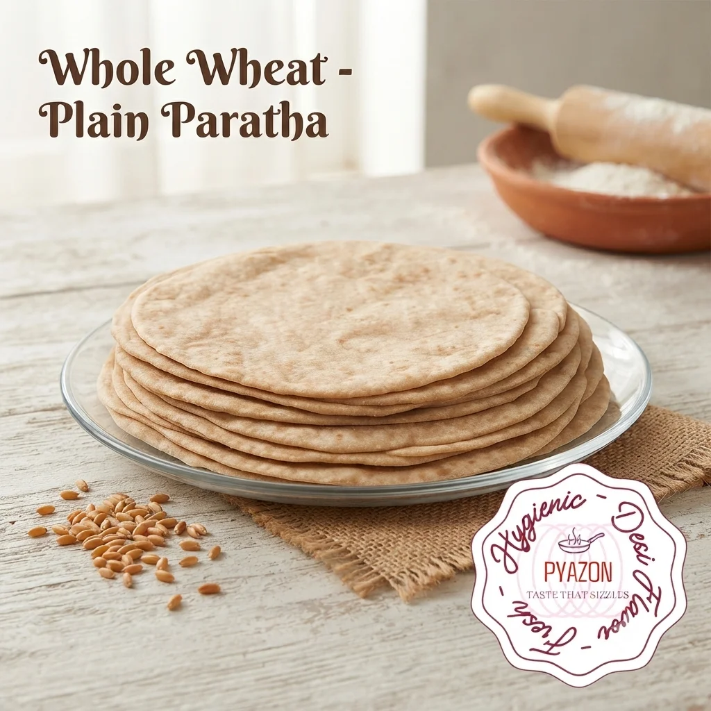 Whole Wheat Plain Paratha - Best Paratha in Town - 6-12pcs